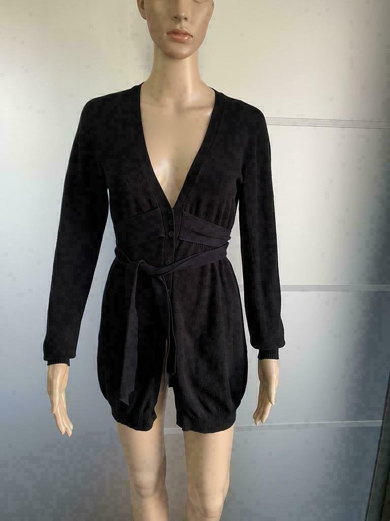 F21 Twinset maat M=38/40 lang vest zwart Twin-Set fijn-gebr, Maat 38/40 (M), Twinset, Zwart, Ophalen of Verzenden