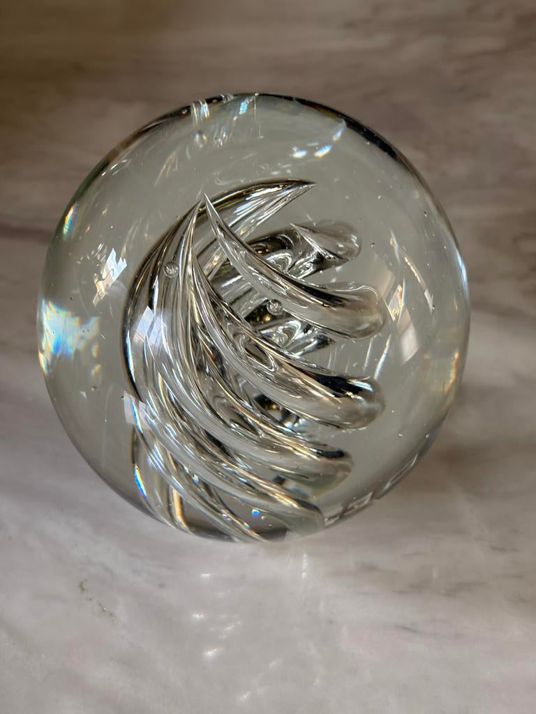 Glazen presse-papier met spiraal design, Ophalen of Verzenden, Zo goed als nieuw, Glas, Modern