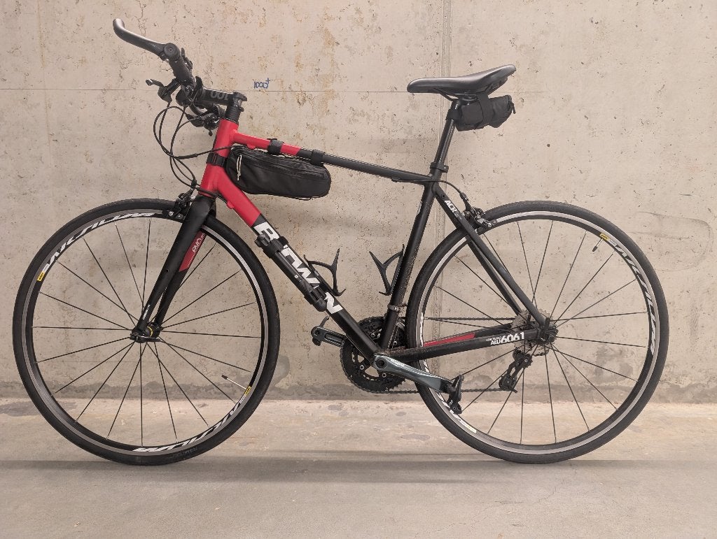 Fiets BTWIN, 28 inch, Gebruikt, 10 tot 15 versnellingen, Velgrem