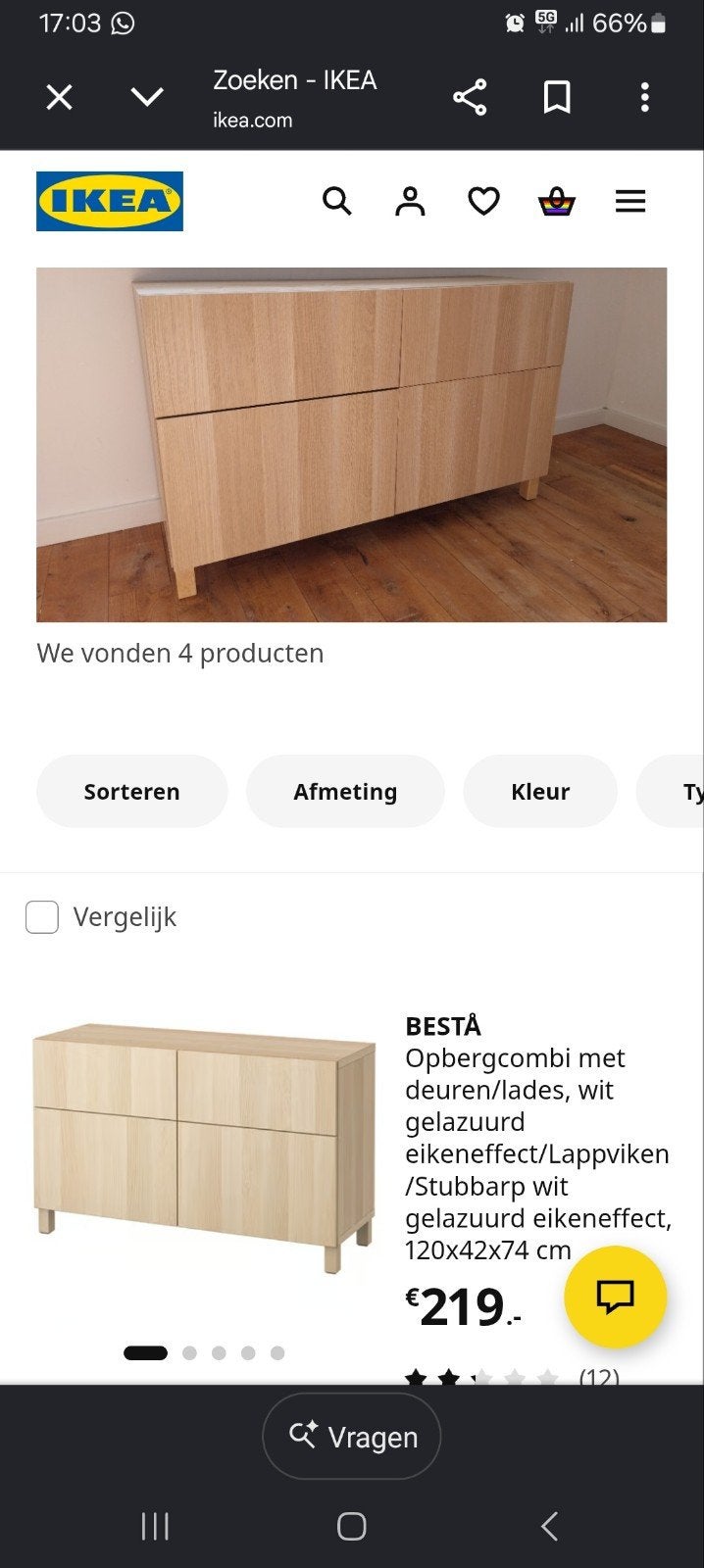 Ikea Besta kast dressoir, Ophalen