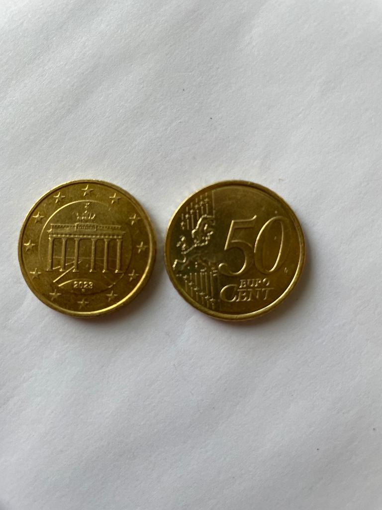 Duitsland Euro 50 Cent 2023 Met een F., Ophalen of Verzenden, Duitsland, 50 cent, Losse munt