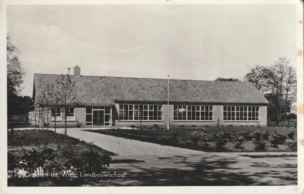 Vries    Landbouwschool, Ophalen of Verzenden, 1940 tot 1960, Gelopen, Drenthe