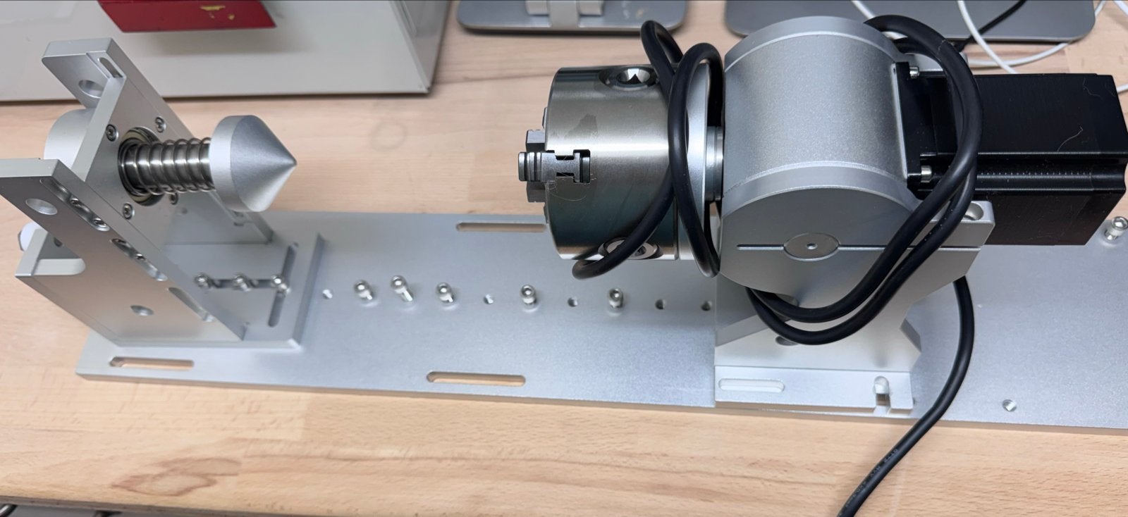 Rotary chuck met tegensteun voor fiberlaser, Ophalen of Verzenden, Nieuw