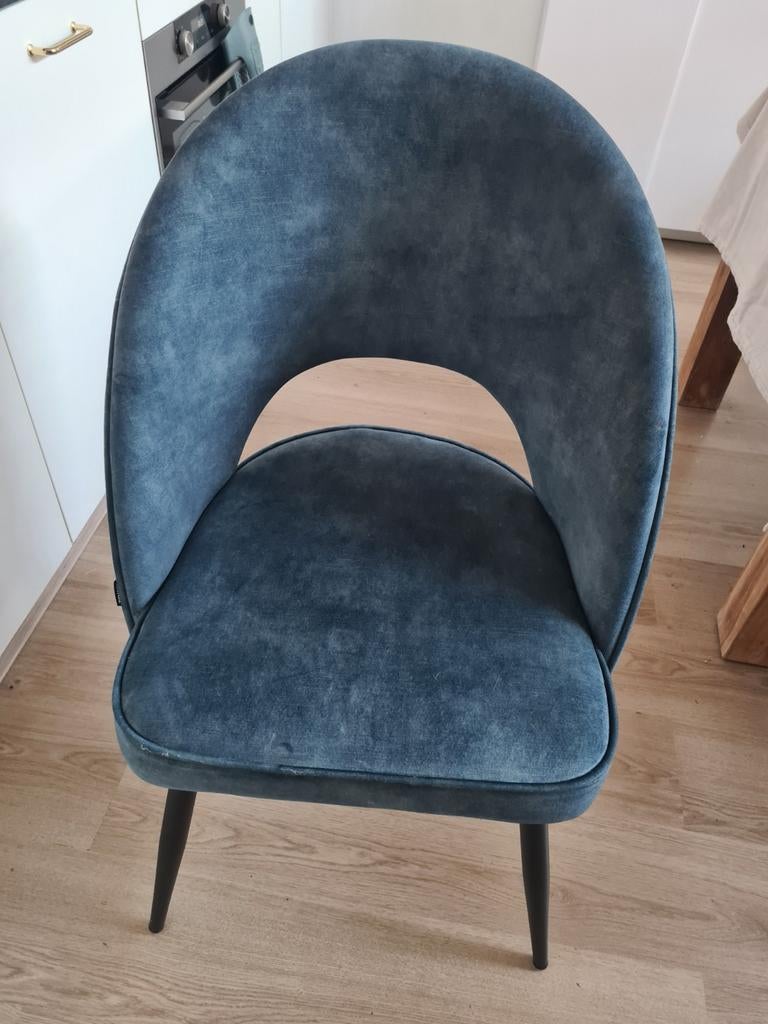 Mooie stoel van Zitmaxx luxe stof en klassieke uitstraling, Blauw, Ophalen of Verzenden, Zo goed als nieuw, Eén