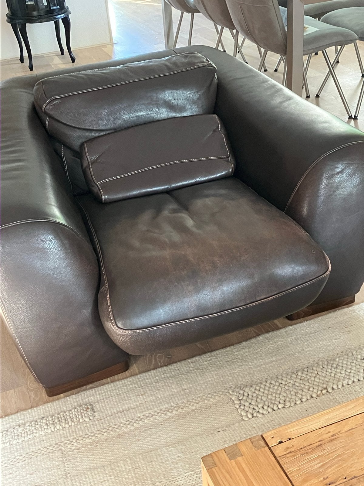 Gratis op te halen Lounge-, relax- of gamestoel / loveseat, Ophalen, Gebruikt, 100 tot 125 cm, Leer