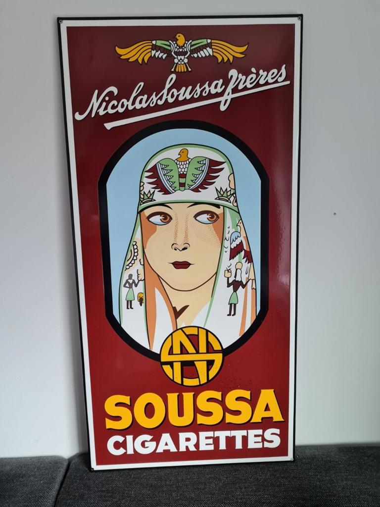 Emaille bord Soussa nieuw, Ophalen of Verzenden, Reclamebord