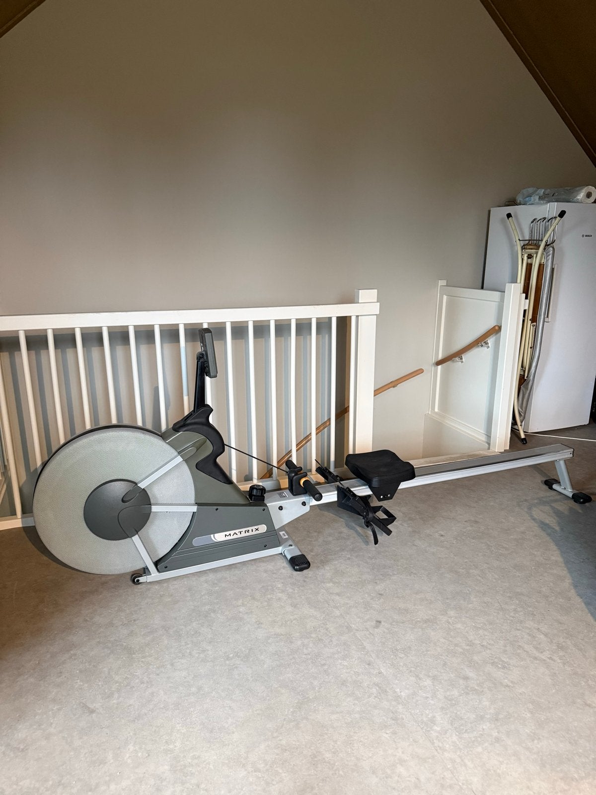 Matrix Fitness Systems Roeitrainer - Air Rower, Ophalen, Armen, Zo goed als nieuw, Metaal