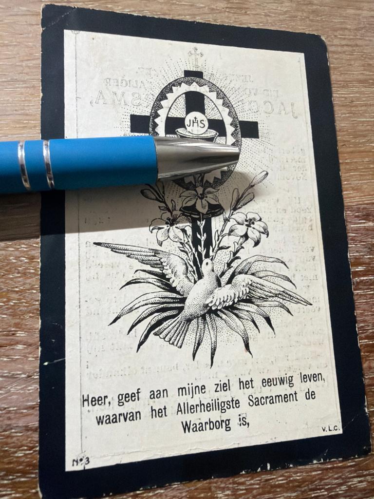 Boersma Jacob 1842 Zwichum 1918 Hitzum x v Dijk - 30928-, Ophalen of Verzenden, Bidprentje