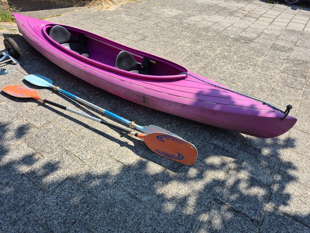 Kajak /Kano 2 pers Perception Kiwi 2, Watersport en Boten, Kano's, Ophalen, Gebruikt, Met peddels, Kajak