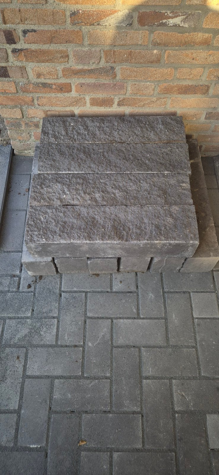 Nieuwe split wallblocks 12x15x60 cm, antraciet (10 stuks), Tuin en Terras, Ophalen, Nieuw, Beton, Overige typen