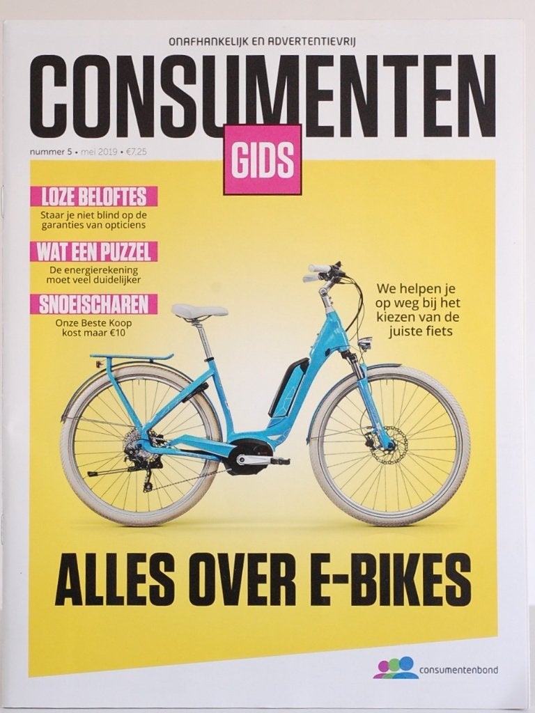 Consumenten Gids mei 2019 - Alles over E-bikes, Verzenden, Zo goed als nieuw, Overige typen