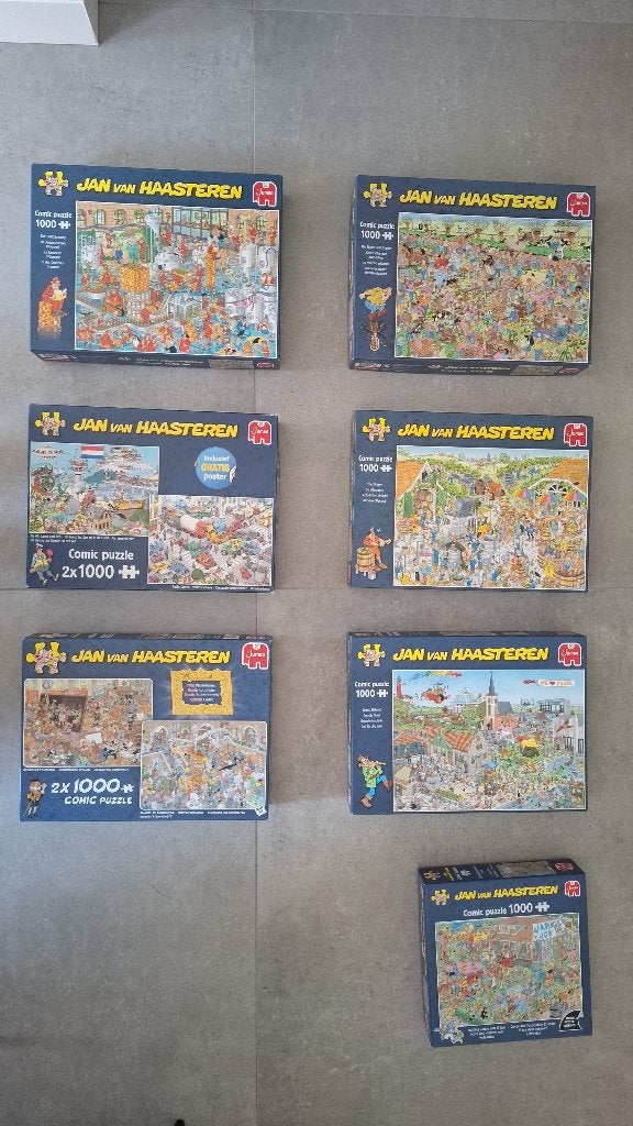Jan van Haasteren puzzels, Ophalen, 500 t/m 1500 stukjes, Zo goed als nieuw