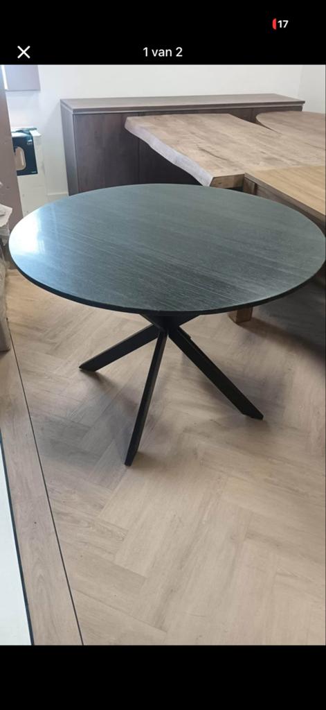 Ronde marmeren eettafel 108 cm - lichte barst, Huis en Inrichting, Tafels | Eettafels, Ophalen, Overige materialen, Gebruikt, Idk