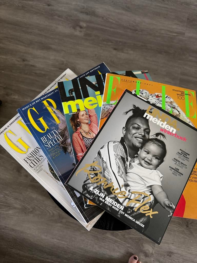 Diverse Damesbladen: LINDA., Elle, & Grazia, Ophalen of Verzenden, Gelezen, Damesbladen