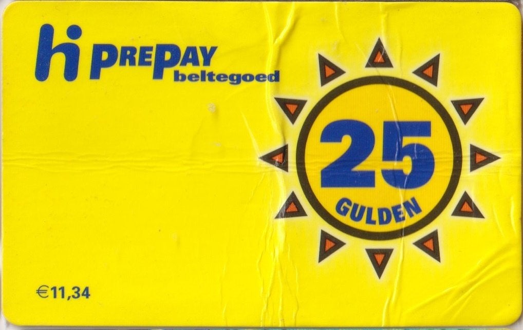 06 Telefoonkaart Hi PrePay 25 Fl, Verzenden, Gebruikt