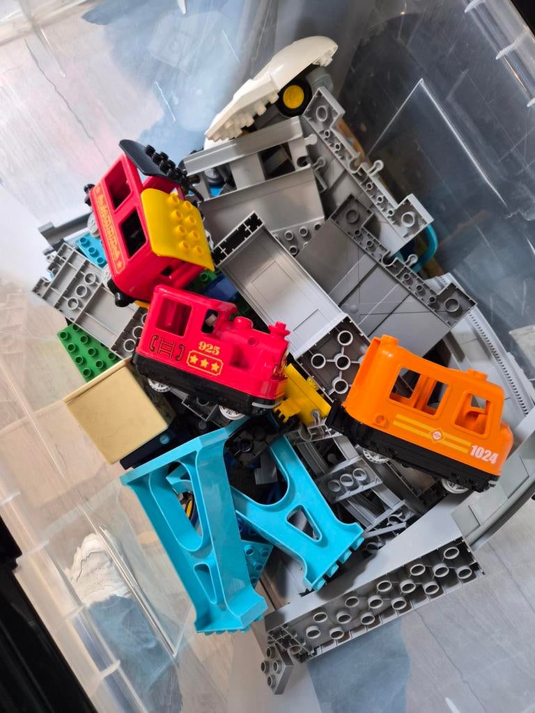 Grote partij Duplo met 2 treinsets, Kinderen en Baby's, Ophalen, Gebruikt, Duplo, Meerdere sets