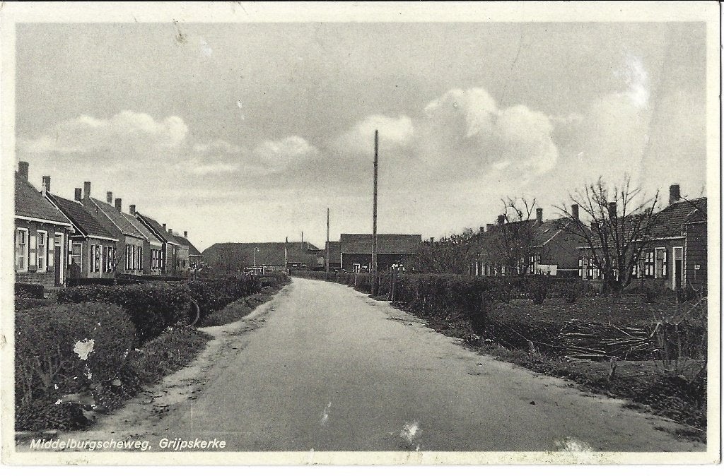 Grijpskerke, Middelburgscheweg - Opruimingskaart. Zie beschr, Verzenden, 1940 tot 1960, Ongelopen, Zeeland