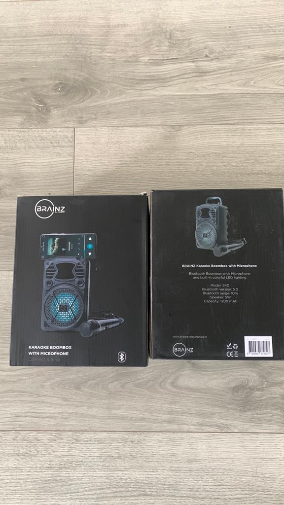 2 karaoke sets boombox. Van Brainz, Ophalen of Verzenden, Zo goed als nieuw, Complete set
