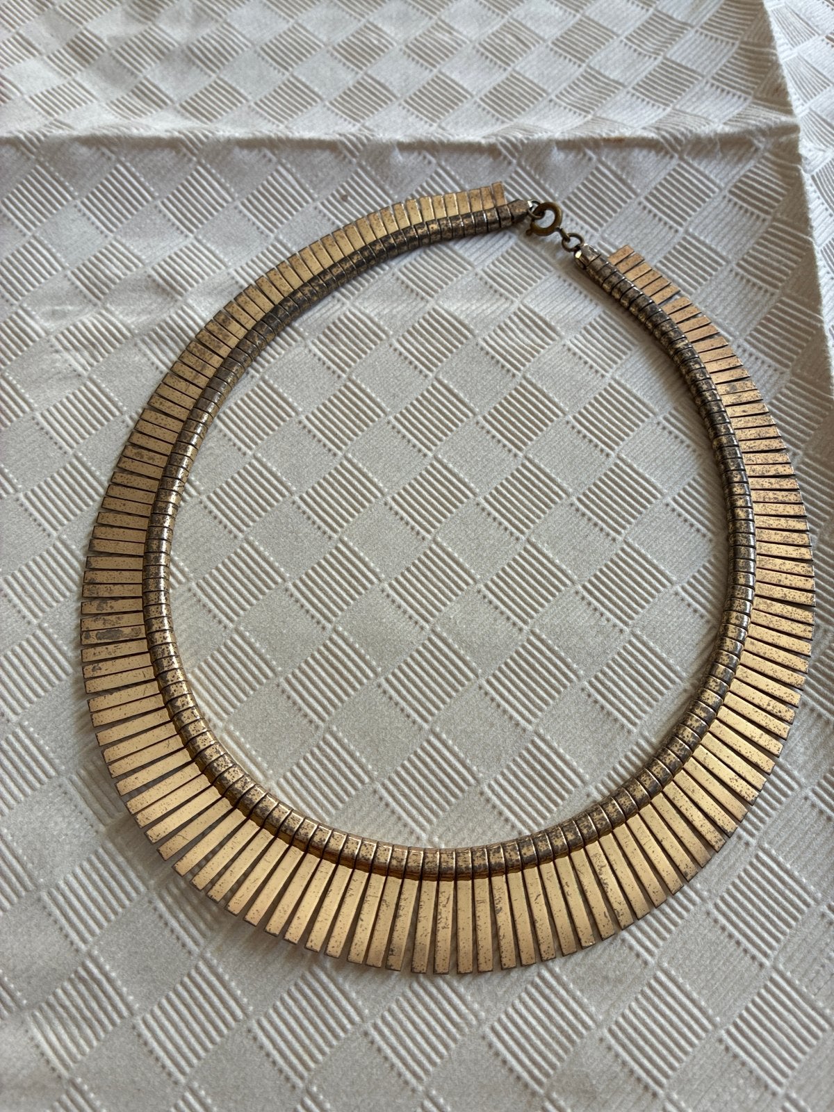 Vintage Gouden Choker Ketting - ca. 35 cm, Ophalen of Verzenden, Gebruikt, Goud, Overige materialen