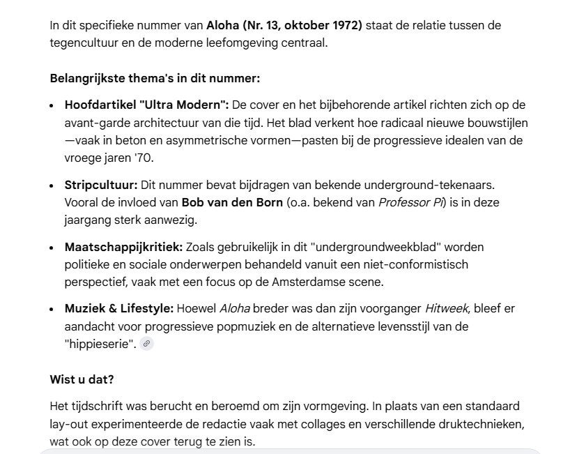 Aloha Nr. 13 (oktober 1972)dagboek van kuifje strip, Ophalen of Verzenden, Gelezen, Muziek, Film of Tv