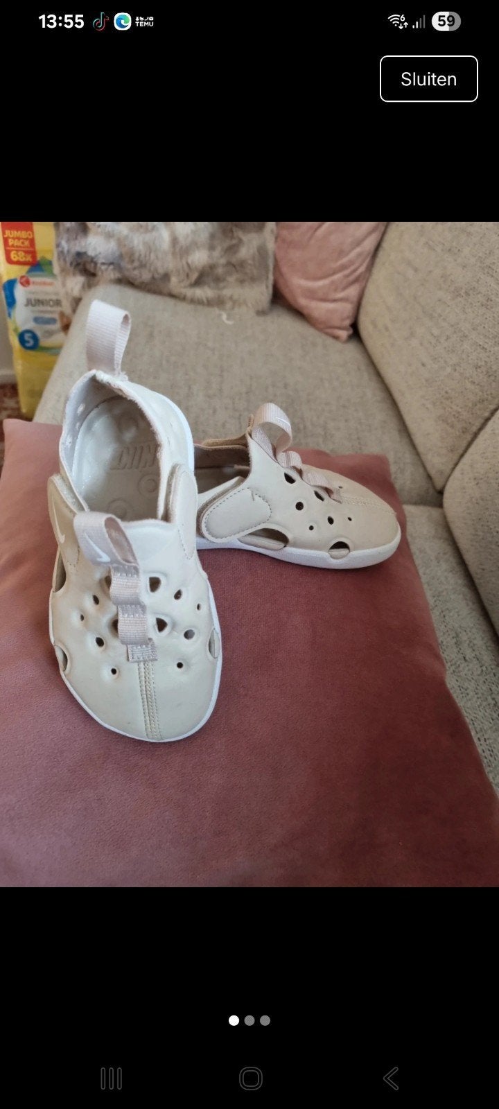 Nike sandalen maat 24 - zo goed als nieuw, Jongen of Meisje, Schoenen, Ophalen of Verzenden, Zo goed als nieuw