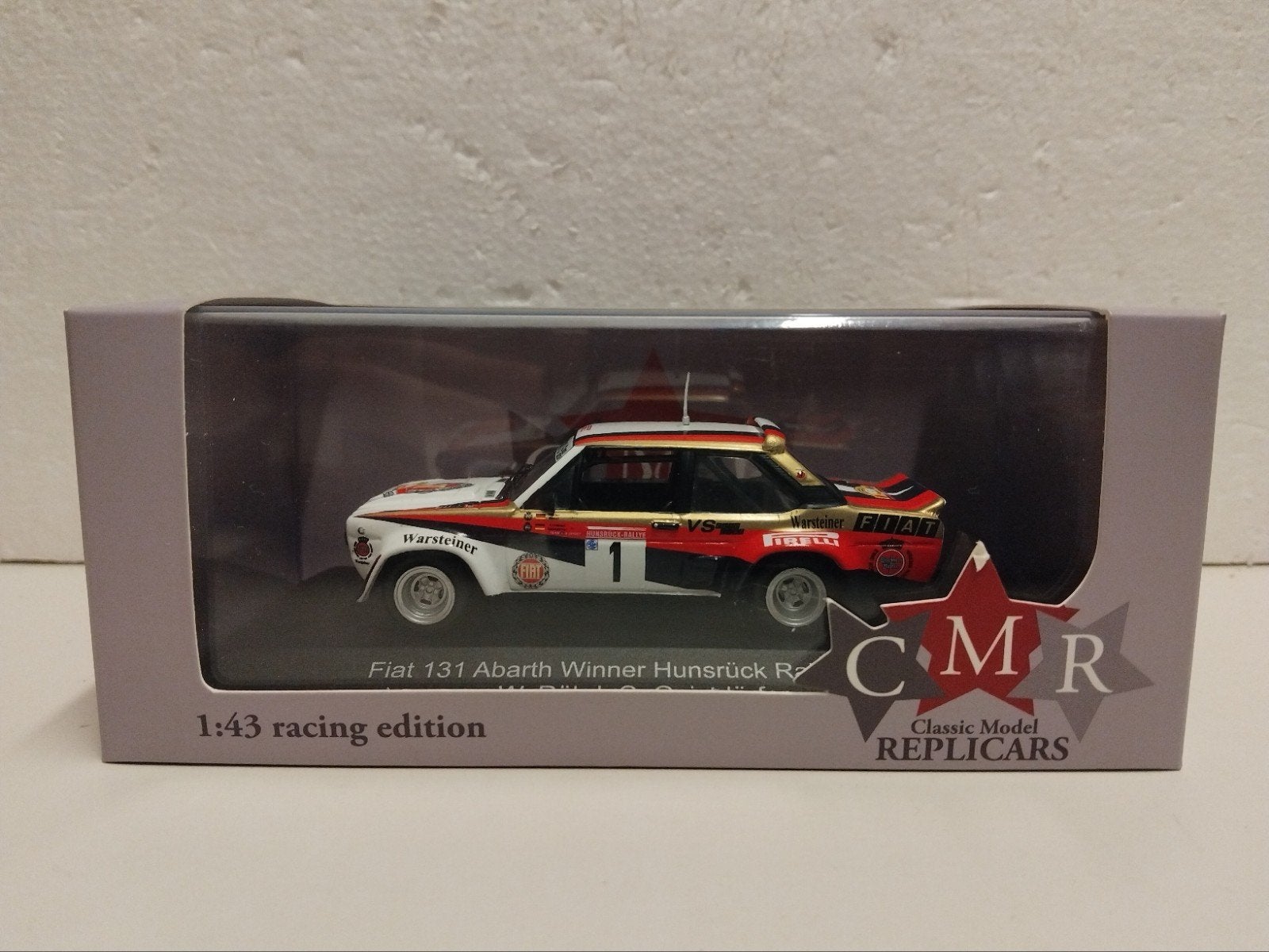 CMR Replicars 1:43 Fiat 131 Abarth Rally 1980, Ophalen of Verzenden, Zo goed als nieuw, Auto, Overige merken