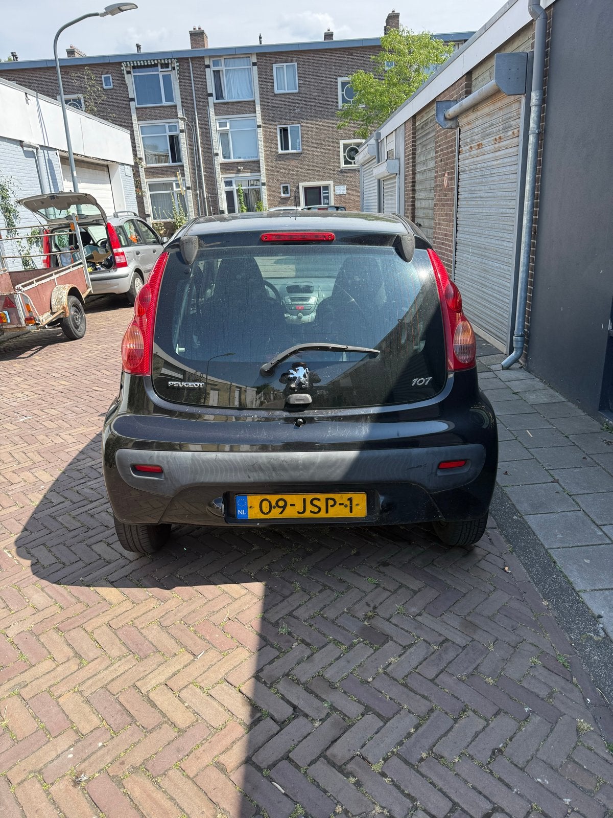 Peugeot 107 1.0 12V 5DR 2-TRONIC 2009 Zwart, Auto's, 4 stoelen, Origineel Nederlands, Particulier, 815 kg