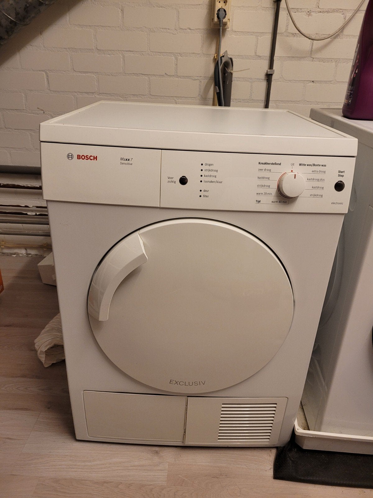Bosch Maxx 7 Exclusiv Luchtafvoer Wasdroger, Ophalen, 6 tot 8 kg, Gebruikt, Luchtafvoer