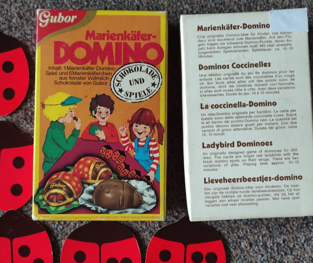 dominospel lieveheersbeest,reclame uitgave v Gubor chocolade, Verzamelen, Ophalen of Verzenden, Zo goed als nieuw, Overige typen