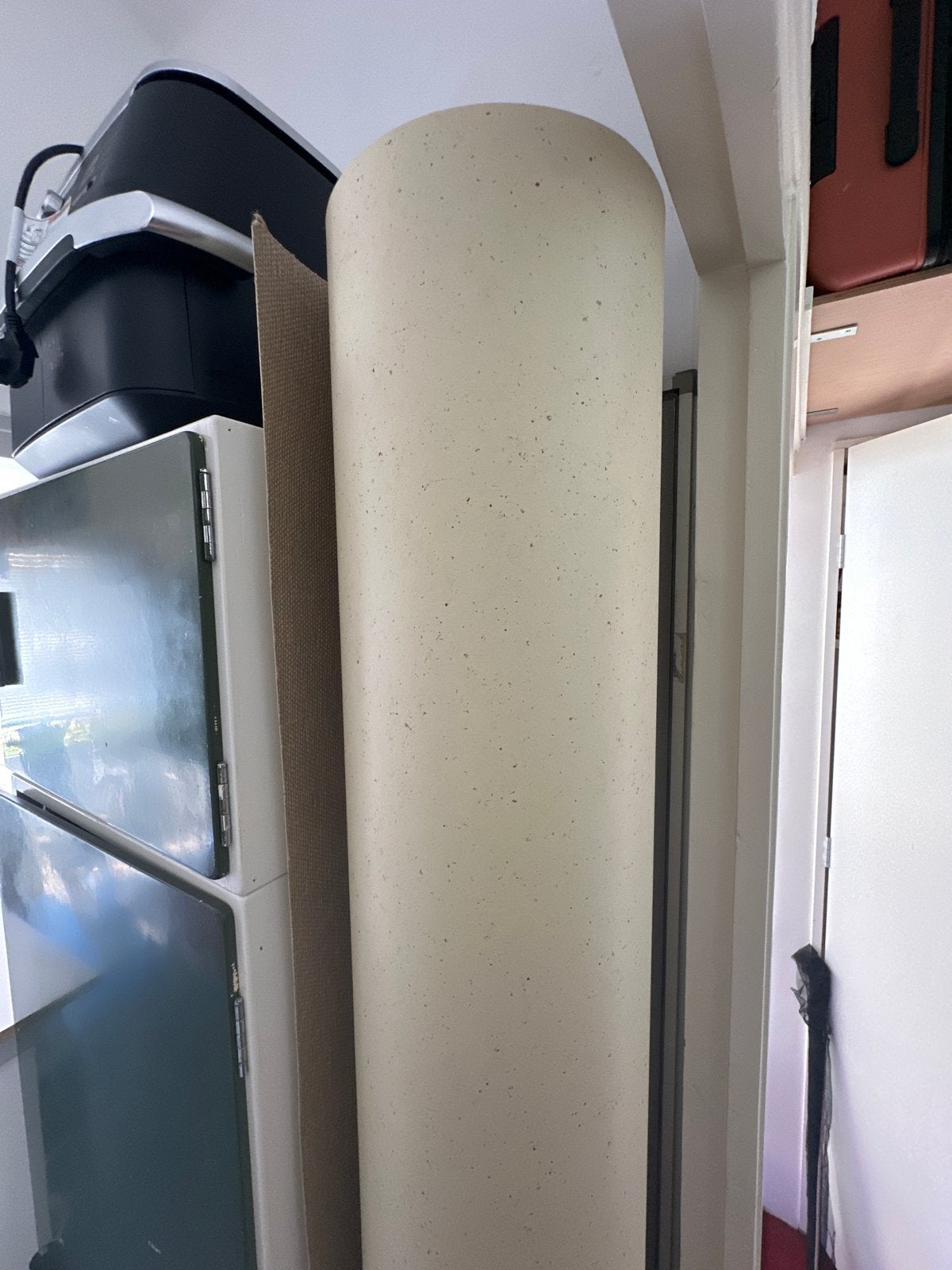 Rol vloerbedekking -  Marmoleum cocoa White Chocolate 3584, Ophalen, 200 cm of meer, Crème, Rechthoekig