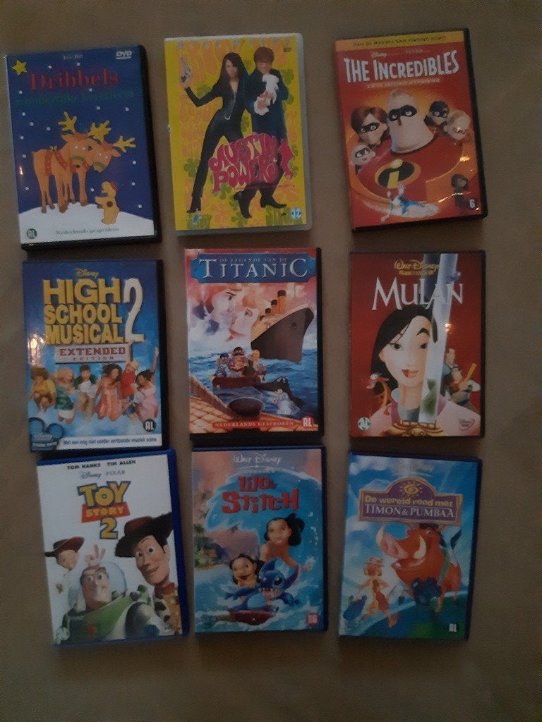 Diverse DVD’s oa Disney, High School Musical en Titanic, Alle leeftijden, Ophalen of Verzenden, Zo goed als nieuw