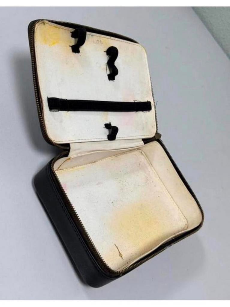 Antiek auto-gereedschaps koffertje leder engels tools-kit, Ophalen of Verzenden