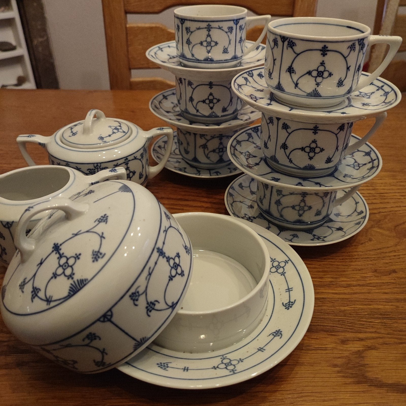 Jäger blauw Saks servies onderdelen., Huis en Inrichting, Keuken | Servies, Gebruikt, Ophalen of Verzenden, Overige stijlen, Kop(pen) en/of Schotel(s)