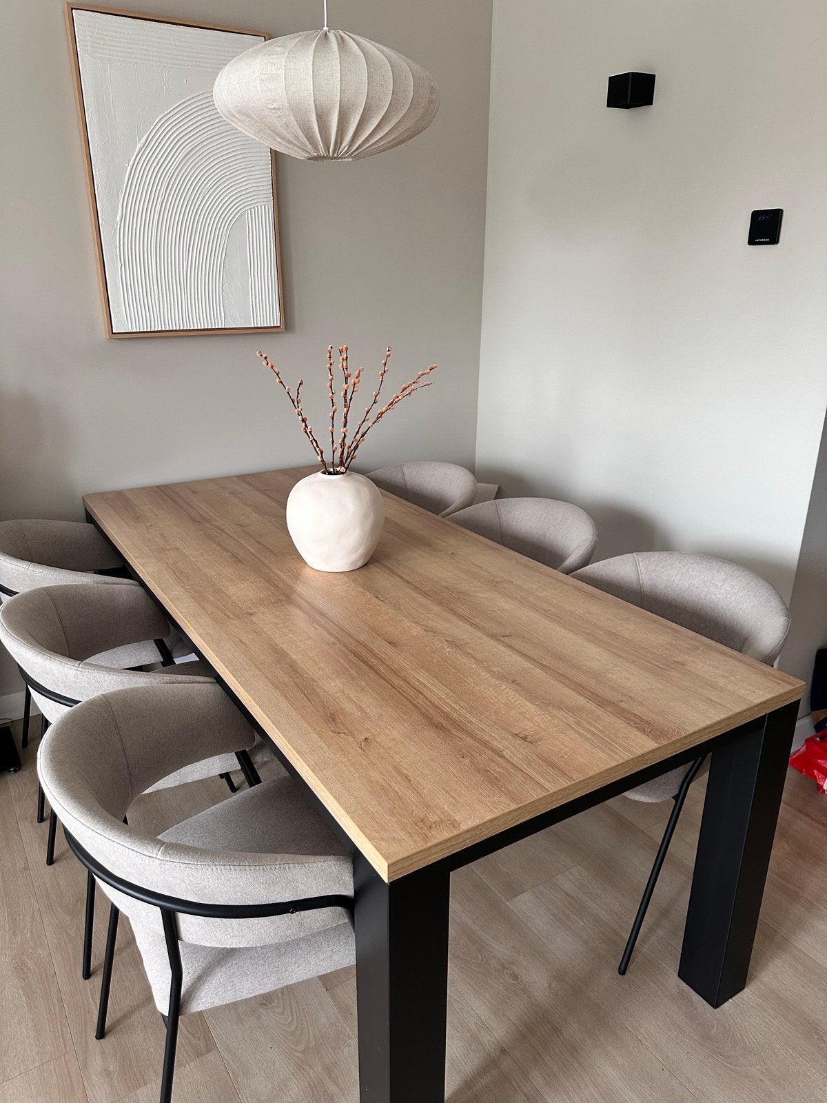 Meubelset eettafel, 6 stoelen, kast, dressoir en salontafel, Ophalen