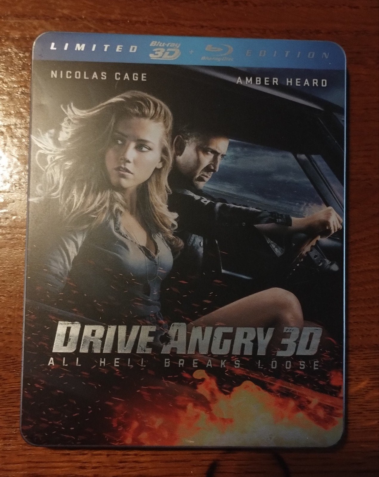 Drive Angry 3D Limited Edition Blu-ray met Nicolas Cage, Ophalen, Zo goed als nieuw, Actie