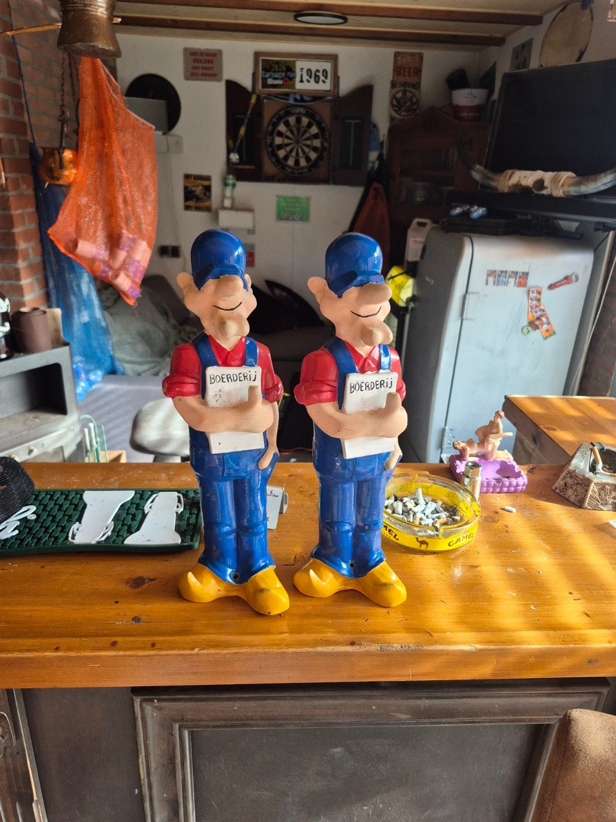 Set van 2 Boerdeij beeldjes - Vintage decoratie, Ophalen