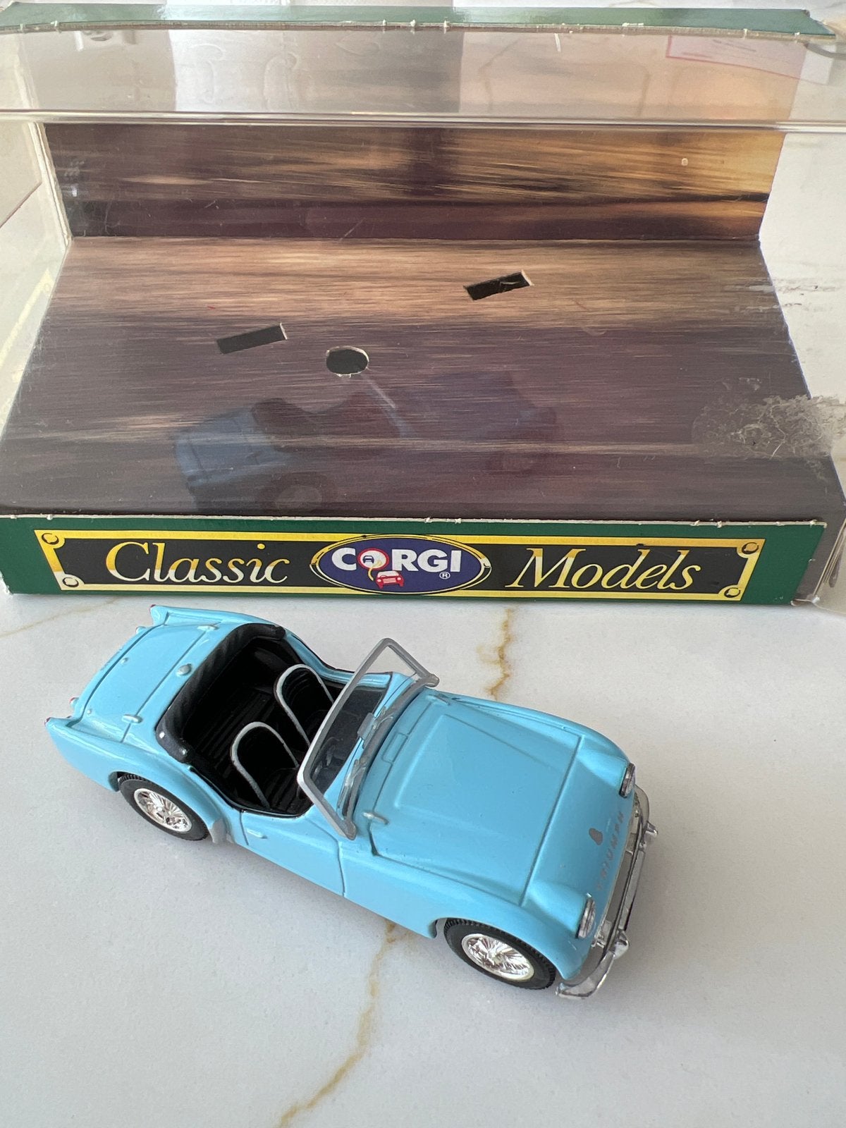 Corgi Classic Models Triumph TR3A-Lichtblauw Diverse, Ophalen of Verzenden, Zo goed als nieuw, Overige typen