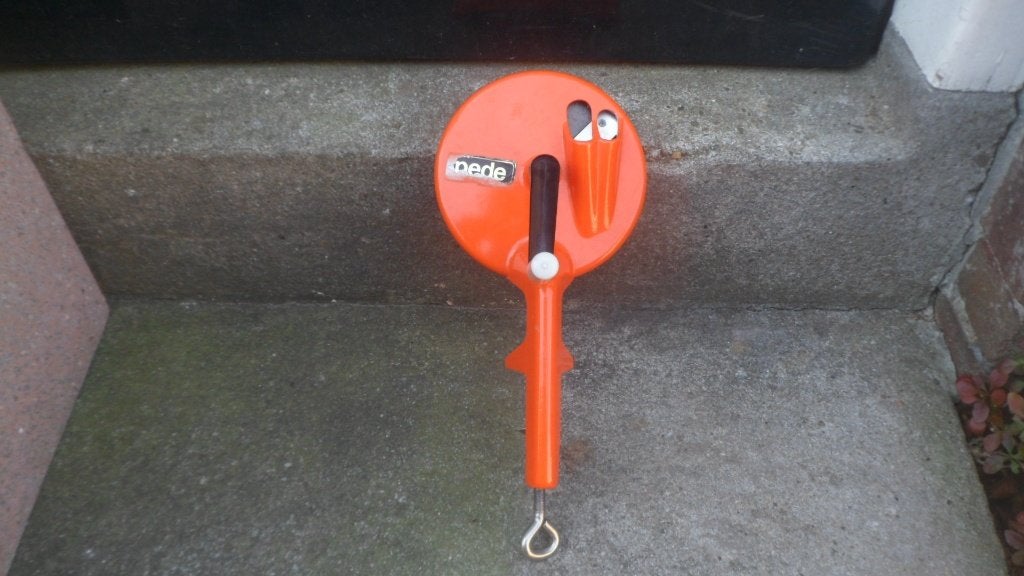 Mooie oranje Pede SNIJBONENMOLEN BONENMOLEN BONENSNIJDER, Gebruikt, Ophalen of Verzenden, Metaal, Snijmachine