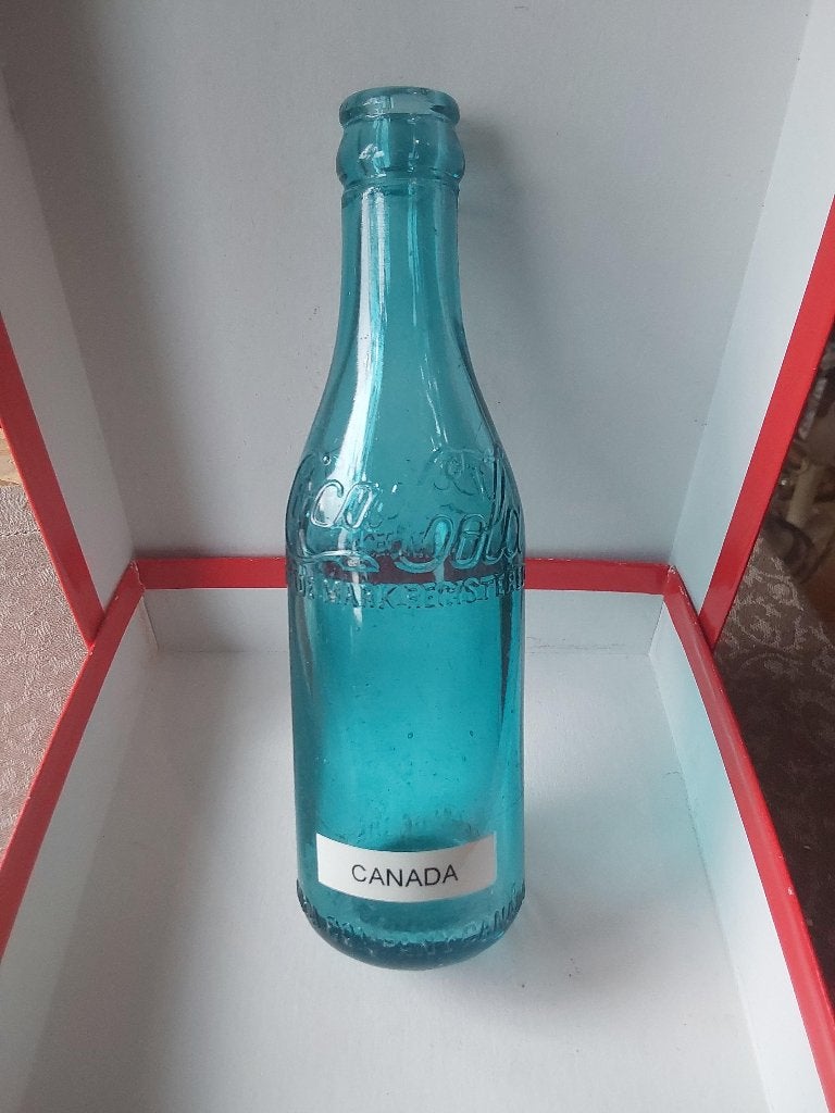 Coca Cola Fles Ice Blue Kleur Origineel 1900-1915, Ophalen of Verzenden, Zo goed als nieuw, Gebruiksvoorwerp