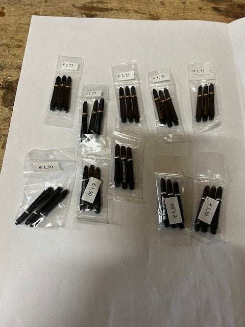 Harrows Super grip shafts à € 1,50 / setje, Ophalen of Verzenden, Nieuw, Shafts