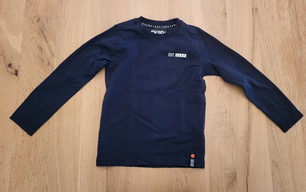 Als nieuw! Skurk longsleeve, navy, maat 98/104, Skurk, Ophalen of Verzenden, Zo goed als nieuw, Shirt of Longsleeve