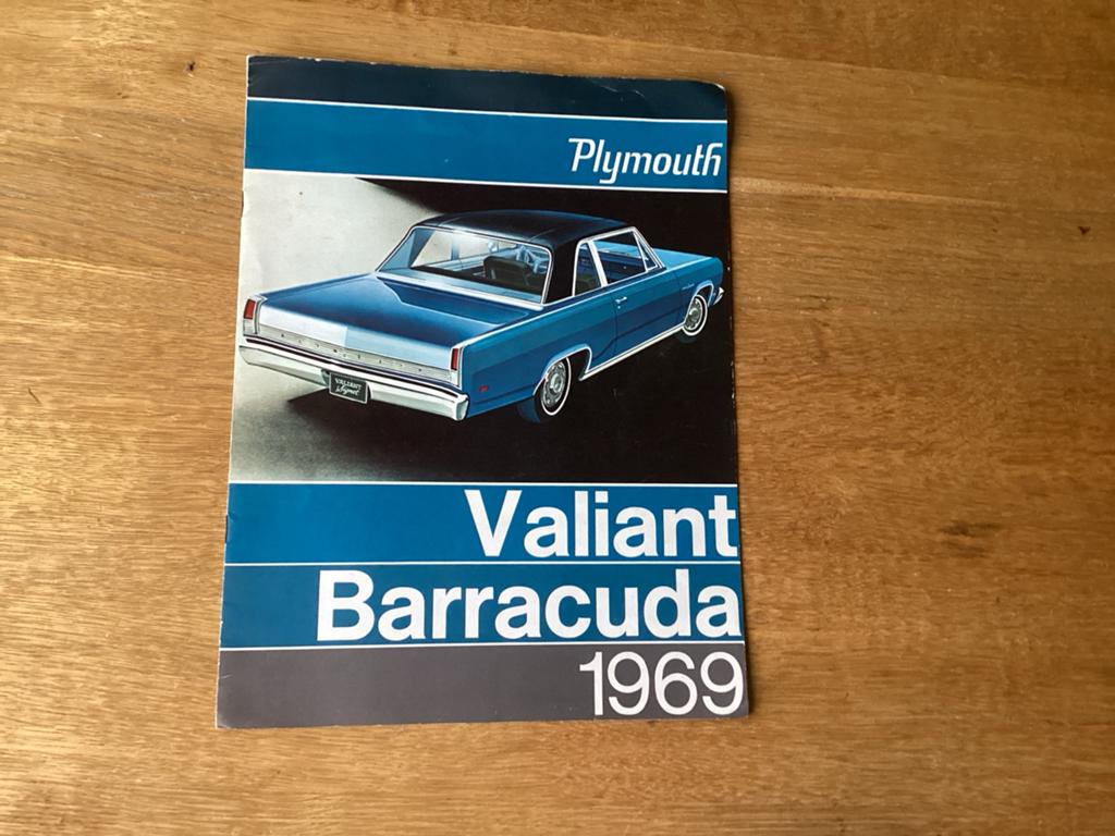 Plymouth Valiant Barracuda 1969 Brochure, Ophalen of Verzenden