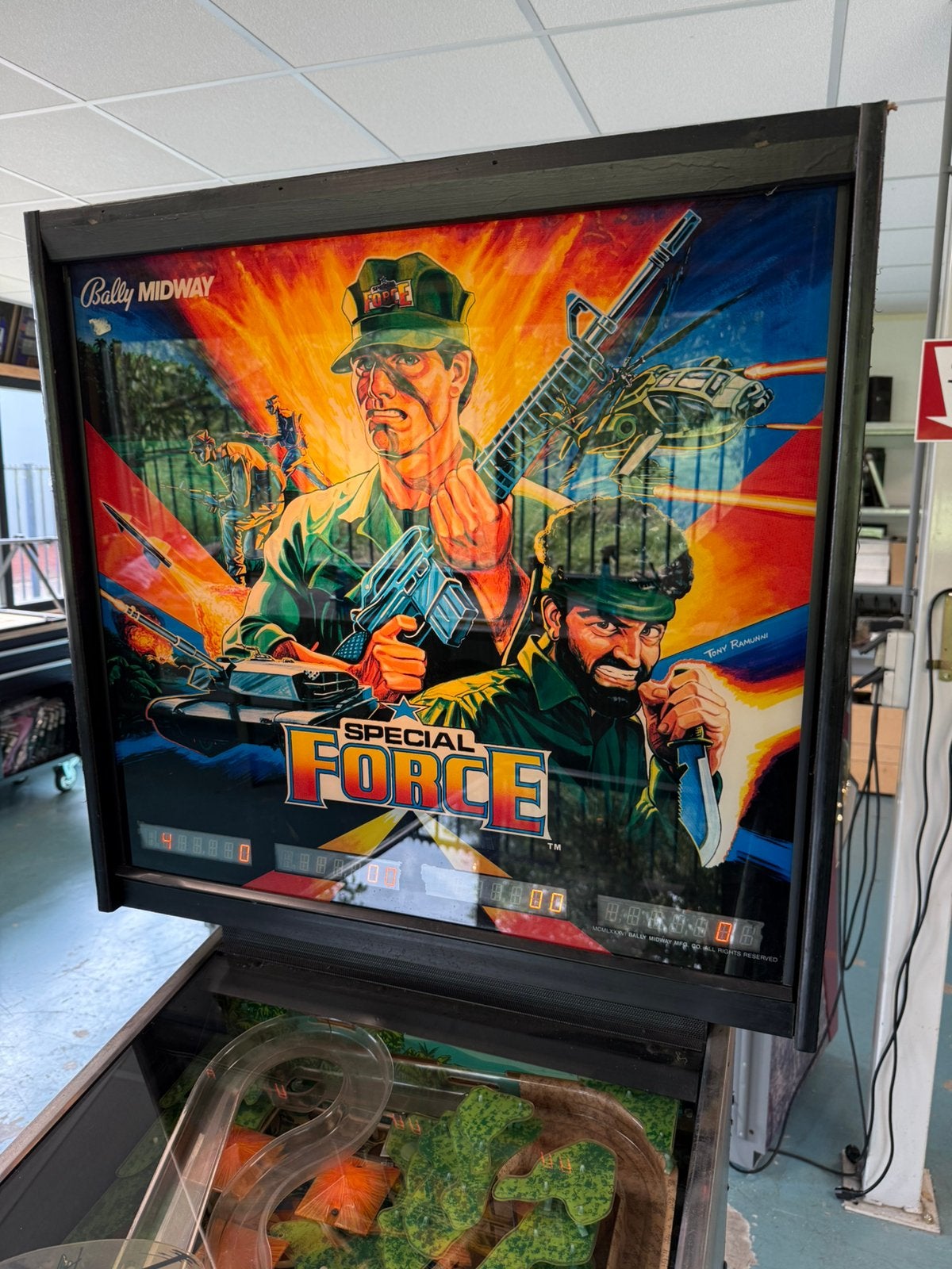 Zeldzaam! Bally Special Force Flipperkast 1986 Werkend!, Ophalen, Gebruikt, Info@jukeboxgallery.com, Elektronisch