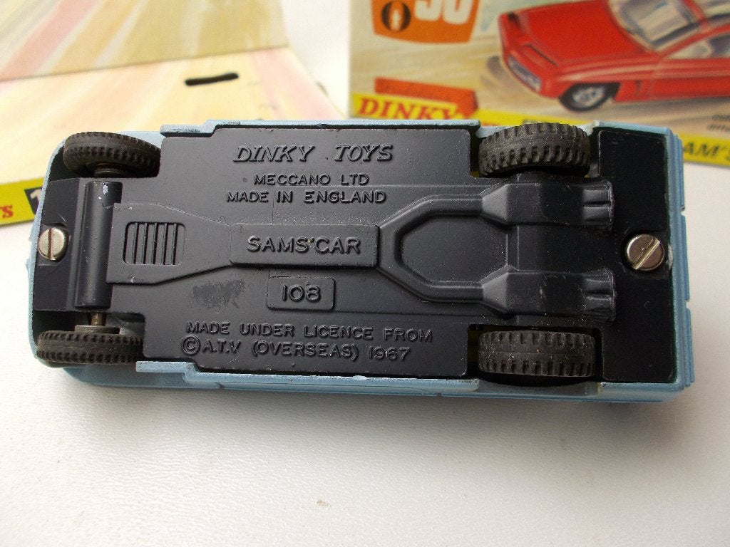 1967 Dinky Toys 108 SAM'S CAR Uit TVserie JOE 90 +DOOS! (C), Hobby en Vrije tijd, Modelauto's | 1:43, Ophalen of Verzenden, Zo goed als nieuw