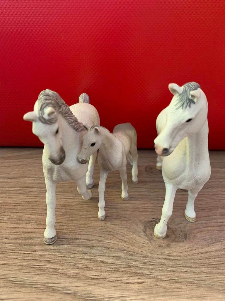 Schleich Paardenfamilie: Merrie, Veulen en Hengst, Kinderen en Baby's, Speelgoed | Overig, Gebruikt, Jongen of Meisje, Ophalen of Verzenden