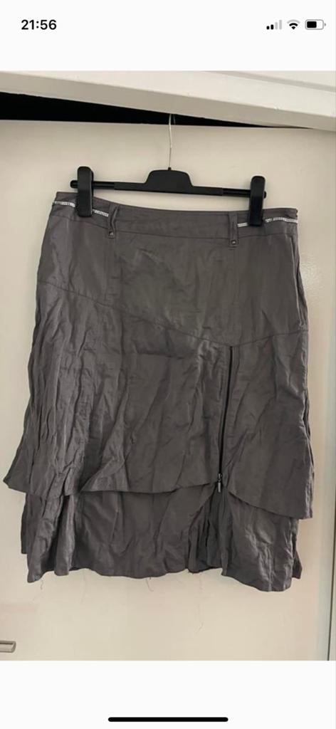 Gerry Weber rok, grijs, maat 44, Ophalen, Maat 42/44 (L), Zo goed als nieuw, Knielengte