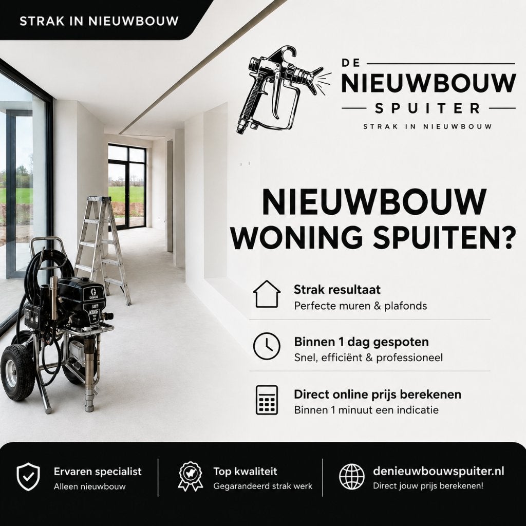 Nieuwbouwwoning laten spuiten? Binnen 1 dag strak wit!, Diensten en Vakmensen, Schilders en Behangers, Binnenschilderwerk