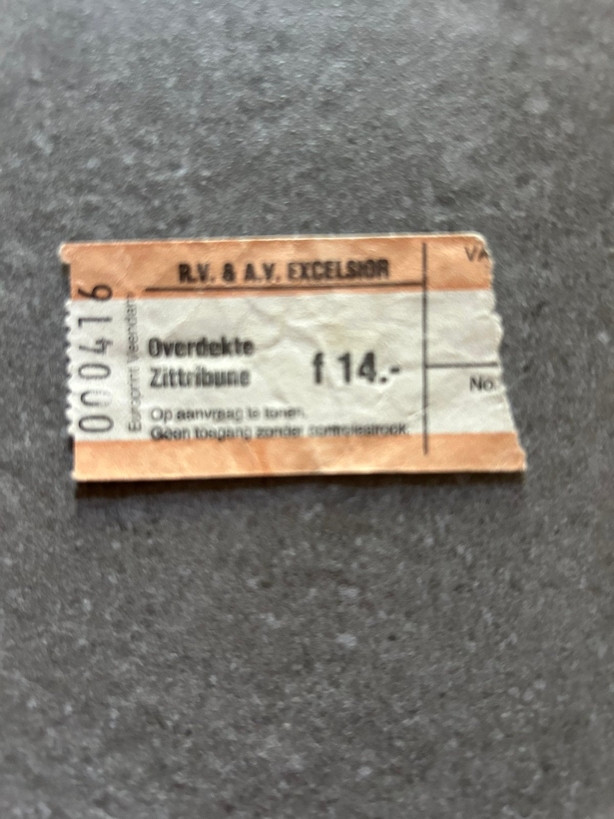 Excelsior ticket 92-93, Ophalen of Verzenden, Gebruikt, Buitenlandse clubs, Overige typen