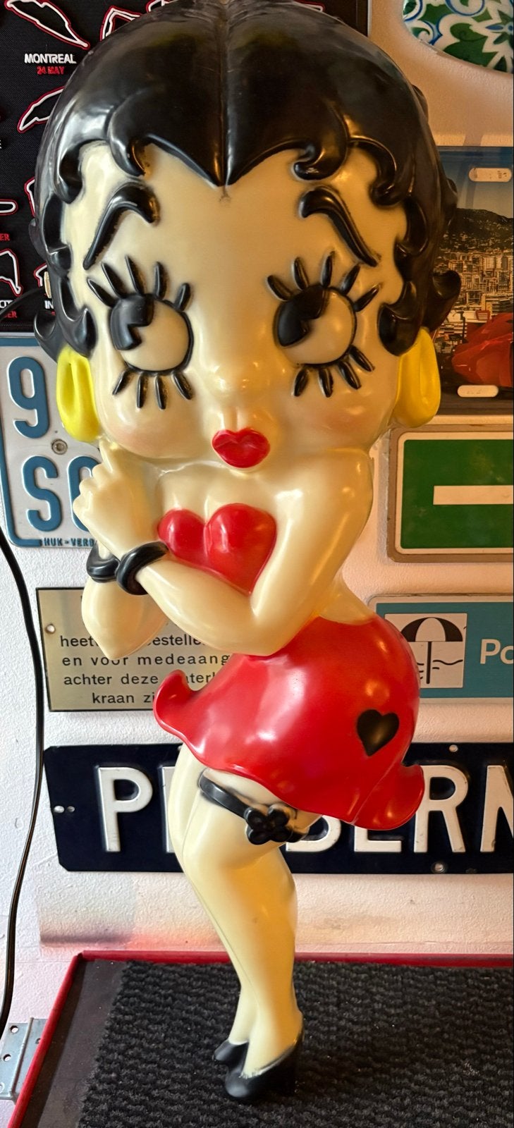 Betty Boop wandlamp - Vintage stijl, 60 cm hoog, Verzenden, Gebruikt, Lichtbak of (neon) lamp