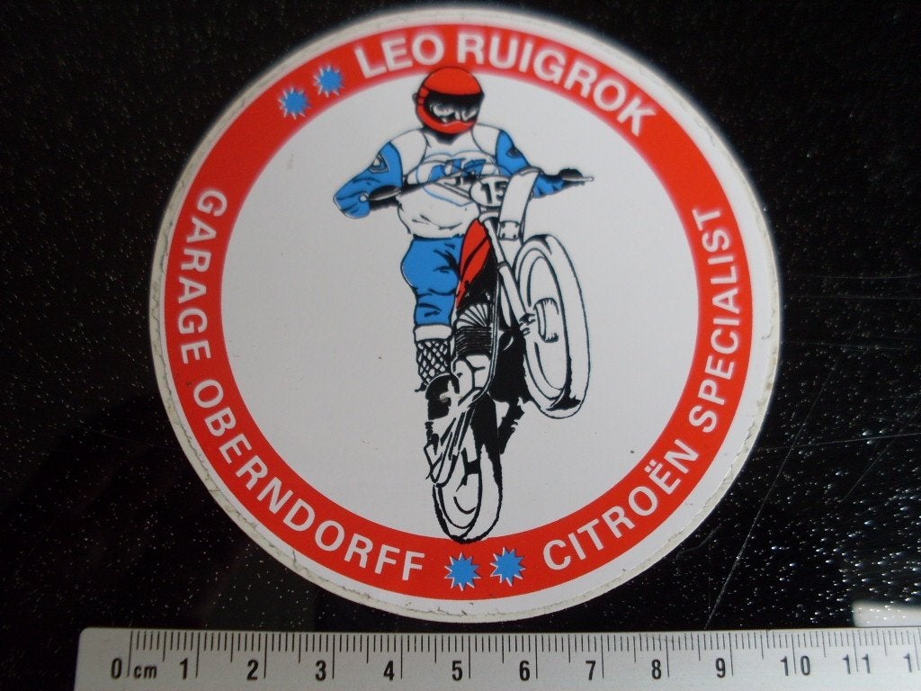 sticker Leo Ruigrok motorcross motocross, Verzenden, Zo goed als nieuw, Sport